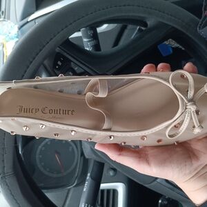 Juicy Couture Beige Studded Flats